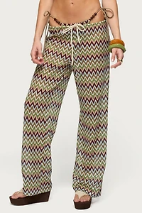 Edikted Mindee Zigzag Crochet Pants