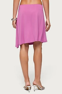 Edikted Fiori Buckle Asymmetric Midi Skirt