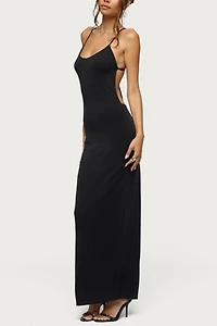 Edikted Zhuri Ring Backless Maxi Dress