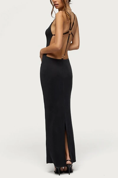 Edikted Zhuri Ring Backless Maxi Dress