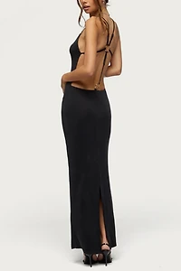 Edikted Zhuri Ring Backless Maxi Dress