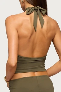 Edikted Carine Metal Ring Cutout Halter Top