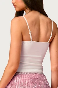 Edikted Sparkle Barbie™ Sequin Tank Top