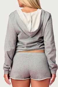 Edikted Team Barbie™ Terry Zip Up Hoodie