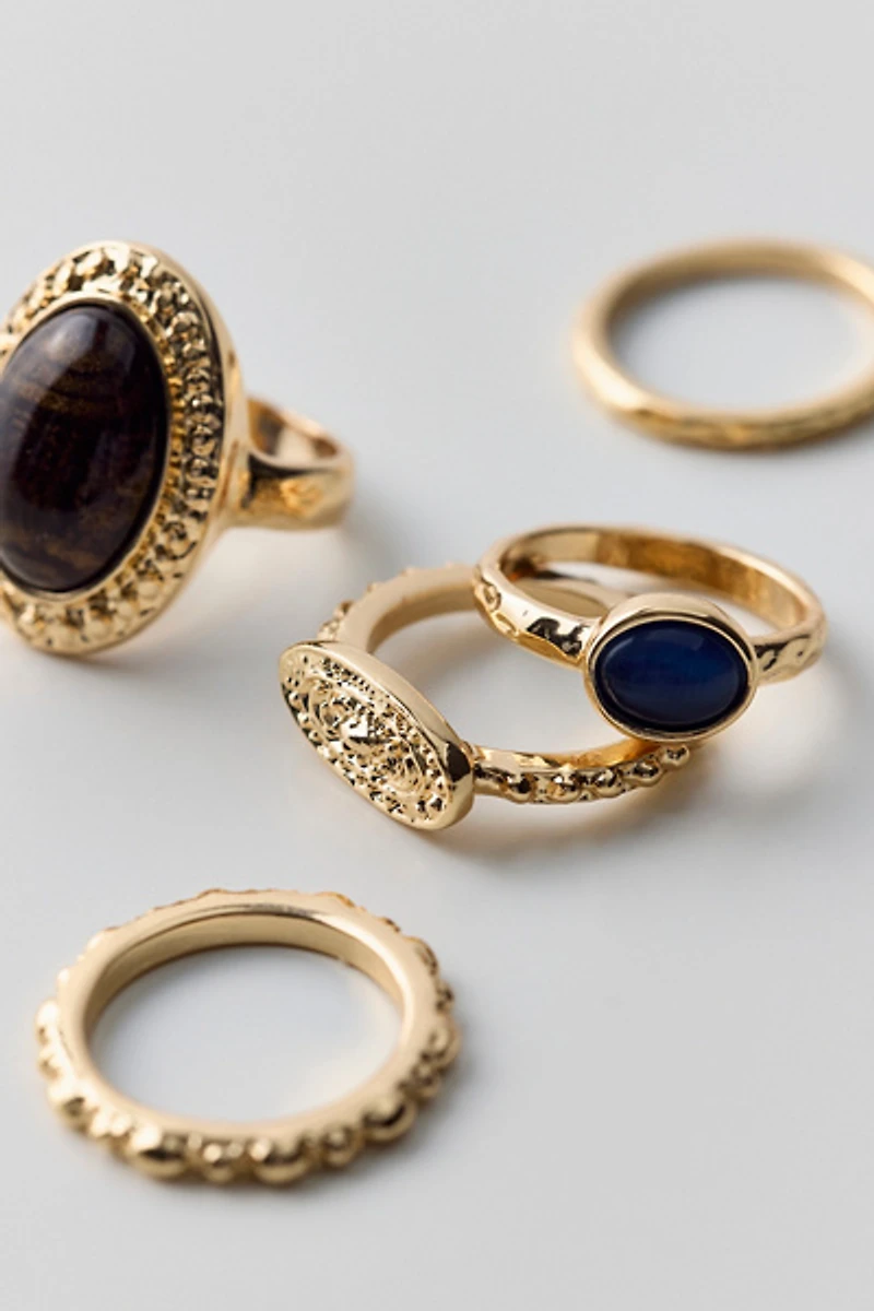 Tiger's Eye Mix Match Rings Set