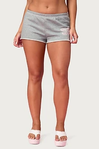 Edikted Team Barbie™ Lacey Terry Shorts