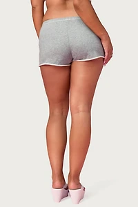 Edikted Team Barbie™ Lacey Terry Shorts