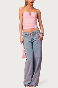 Edikted Barbie™ Curved U Strapless Top