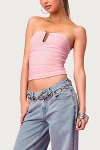 Edikted Barbie™ Curved U Strapless Top