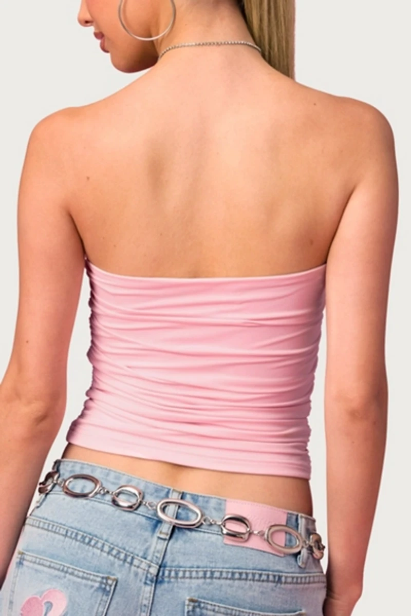 Edikted Barbie™ Curved U Strapless Top