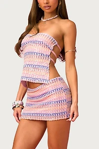 Edikted Barbie™ Glow Backless Sequin Knit Top