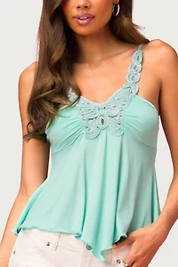 Edikted Butterfly Barbie™ Handkerchief Tank Top