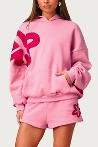 Edikted Barbie™ Blossom Oversized Hoodie