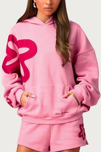 Edikted Barbie™ Blossom Oversized Hoodie