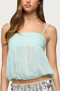 Edikted Helena Chiffon Bubble Top