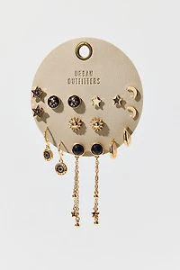 Cosmic Enameled Multi Earrings Set