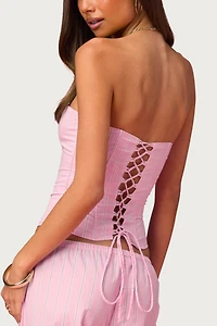 Edikted Barbie™ Icon Striped Strapless Corset