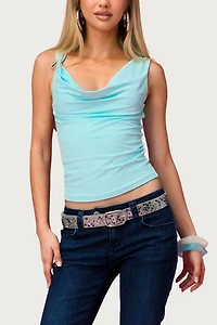 Edikted Barbie™ Cowl Neck Top