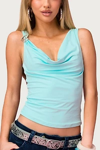 Edikted Barbie™ Cowl Neck Top