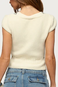 Edikted Cate Sequin Knit Top