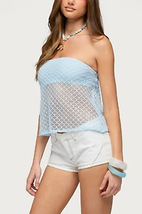 Edikted Chelce Back Cutout Crochet Top