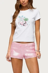 Edikted City Angel Beaded Baby T Shirt