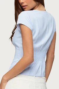 Edikted Yulena Hook & Eye Striped Top