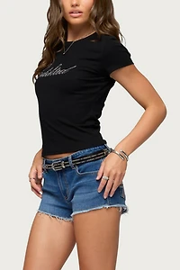 Edikted Icon Rhinestone T Shirt