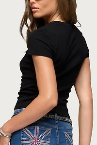 Edikted Icon Rhinestone T Shirt
