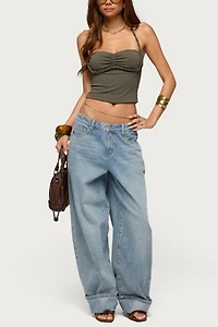 Edikted Sherri Braided Strap Halter Top