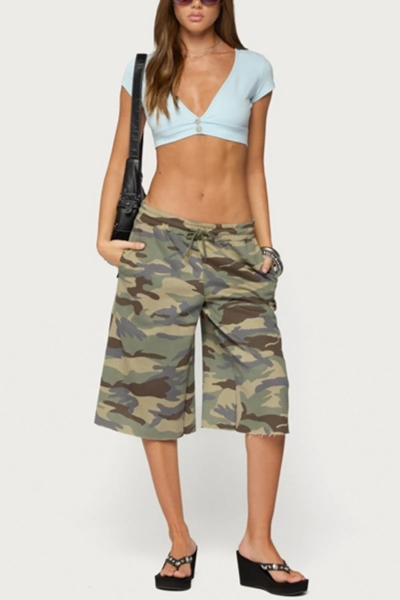 Edikted Cecey Button Up Crop Top