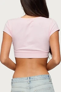 Edikted Cecey Button Up Crop Top