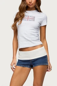 Edikted UK Girl Rhinestone T Shirt