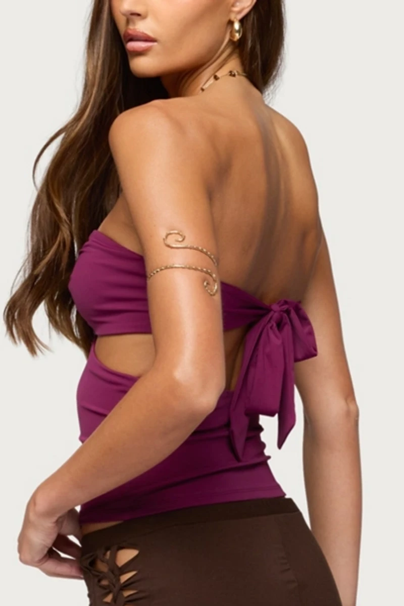 Edikted Delyth Stone Chain Cutout Top