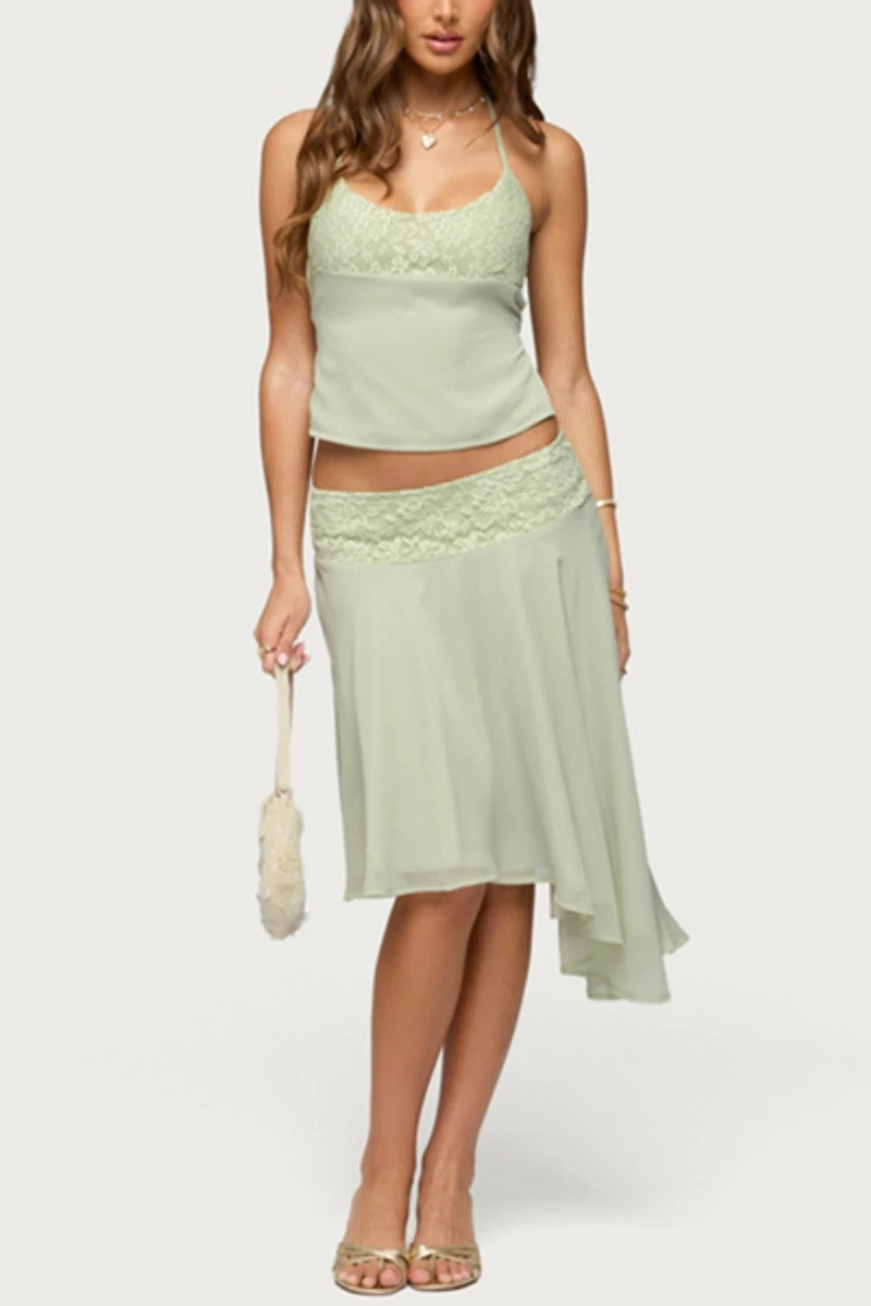 Edikted Evia Lacey Backless Halter Top