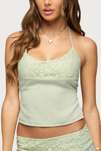 Edikted Evia Lacey Backless Halter Top