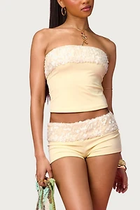 Edikted Chic Barbie™ Sequin Foldover Shorts