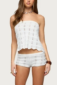 Edikted Isola Crochet Shorts