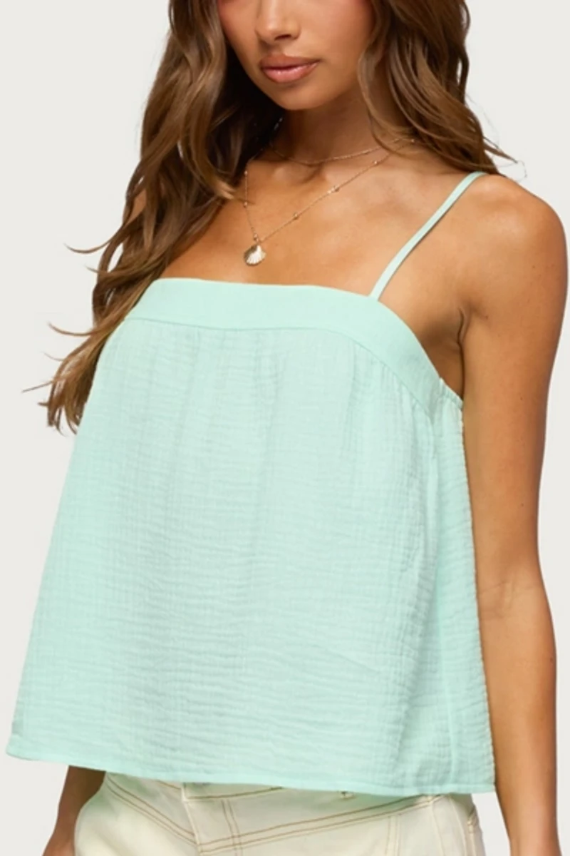 Edikted Sapphire Textured Tank Top