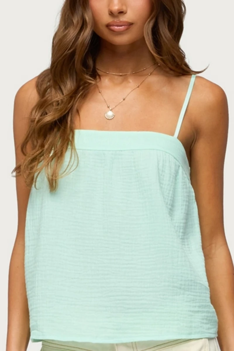 Edikted Sapphire Textured Tank Top