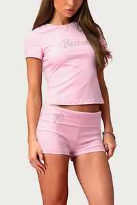 Edikted Barbie™ Rhinestone T Shirt