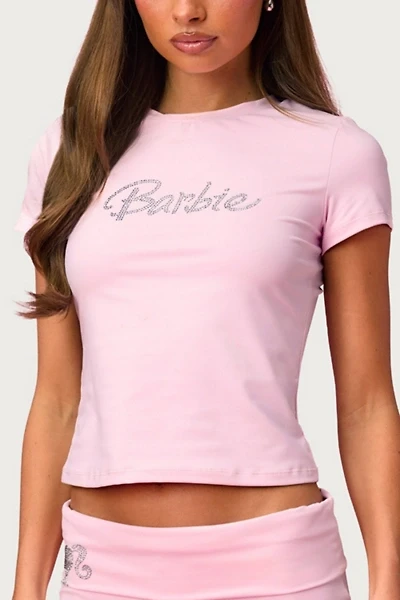 Edikted Barbie™ Rhinestone T Shirt