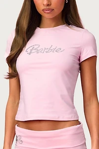 Edikted Barbie™ Rhinestone T Shirt