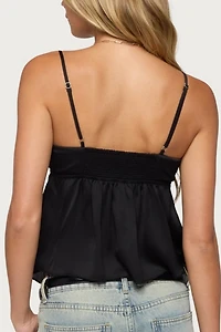 Edikted Liby Spilt Front Babydoll Top