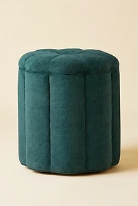 TOV Furniture Fleur Flower Shaped Velvet Upholstered Storage Ottoman