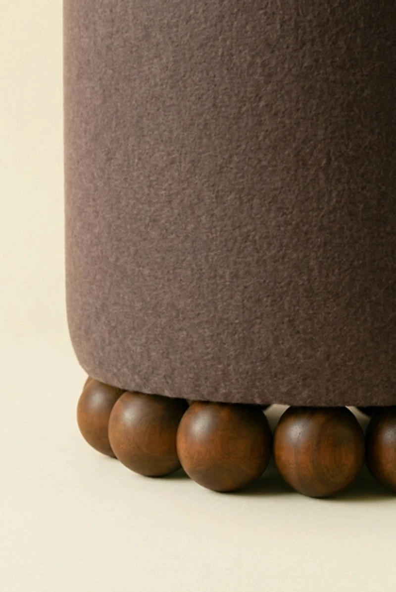 TOV Furniture Dex Vegan Mohair Upholstered Ottoman