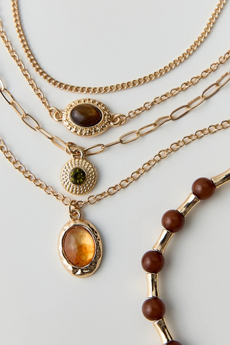 Tiger's Eye Layering Bracelets Set