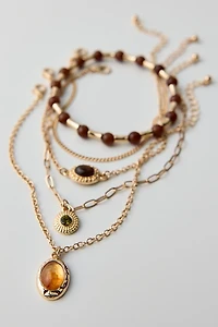Tiger's Eye Layering Bracelets Set