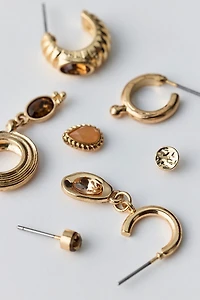 Tiger's Eye Multi Earrings Set