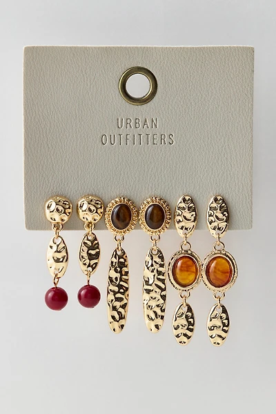 Tiger's Eye Drop Earrings Set